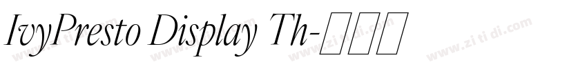 IvyPresto Display Th字体转换